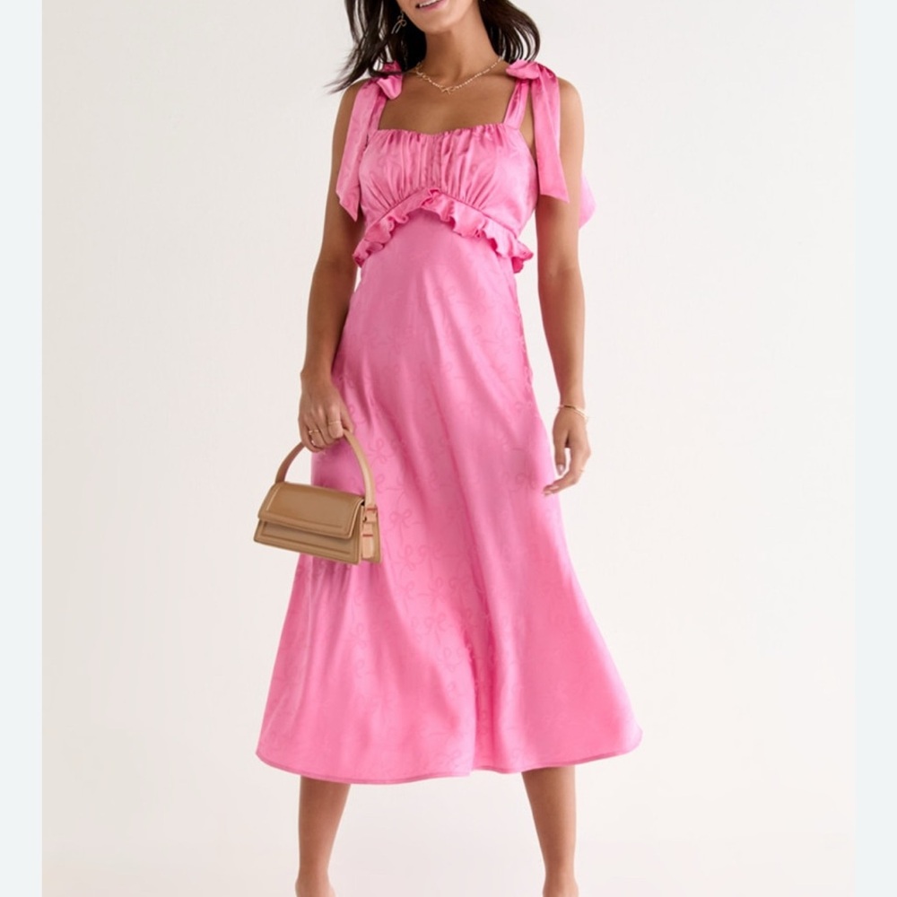 NWT Francesca's Collections Pink Midi Dress